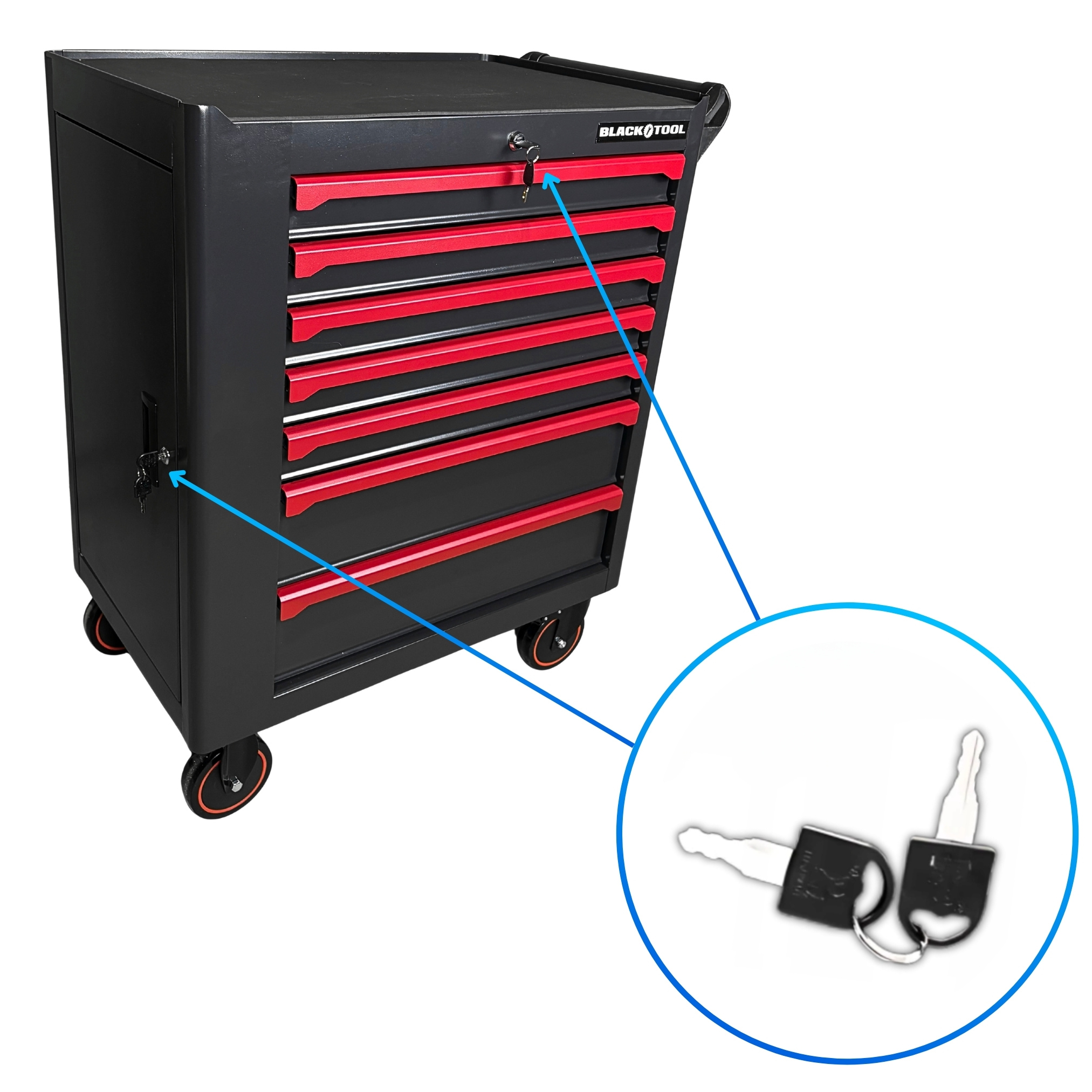 BL-5003 - Dielenský vozík Boxer Prázdny 7 zásuviek Bočná skrinka (35)